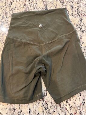 lululemon athletica Olive Green High-Rise Bike Shorts